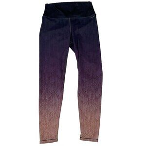 AR-33 Alpha High Waist Ombre Leggings Purple Orange Size Medium M